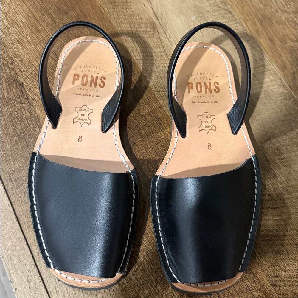 Pons Classic Avarcas black size 8 (38)